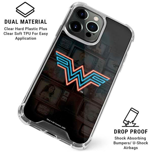 Wonder Woman 1984 (2020) Neon Logo iPhone 16 Pro Clear Case
